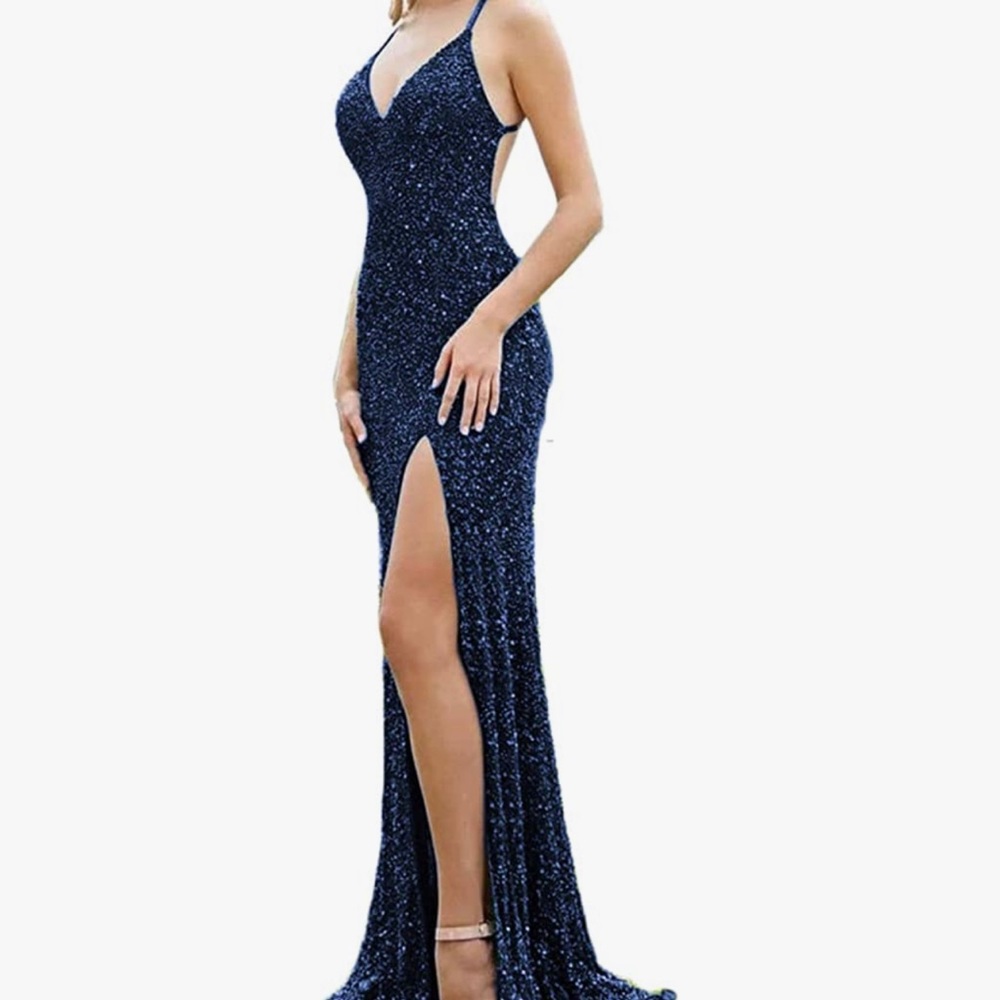BRAND NEW WITH TAGS navy glitter dress size 12